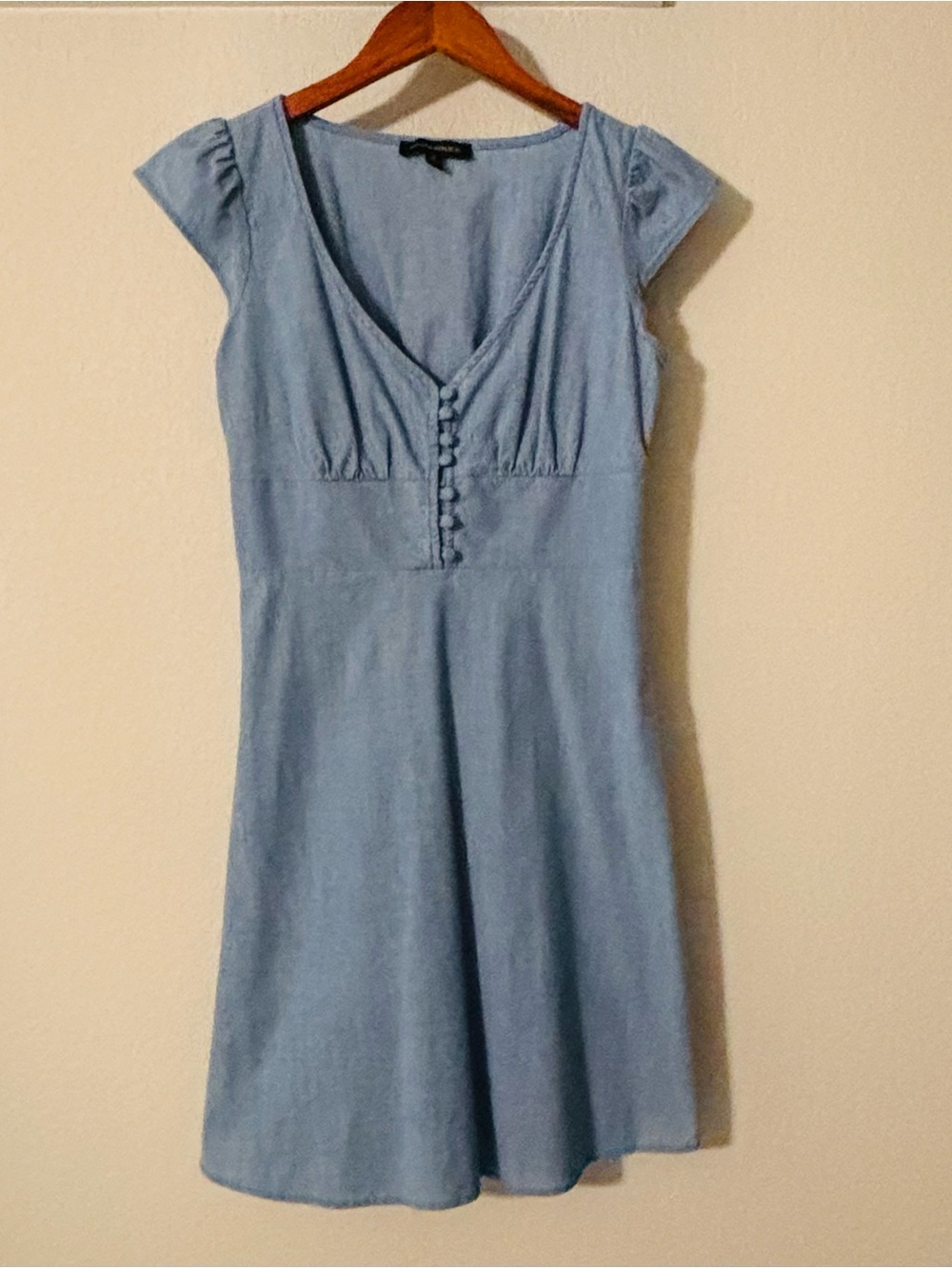 Banana Republic Light Blue Cap-Sleeve Dress